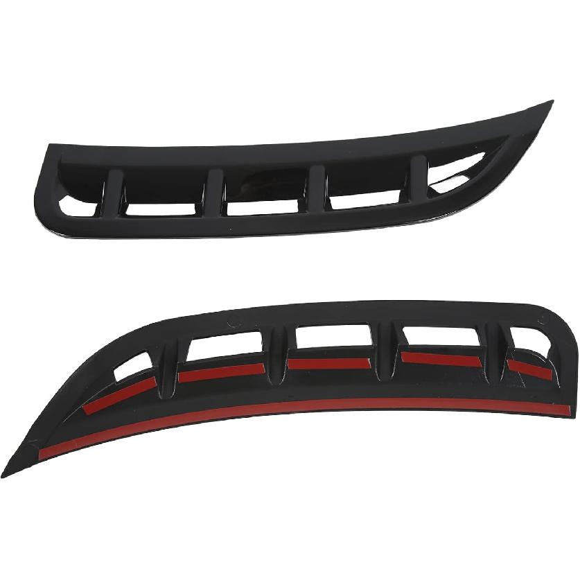 Front Bumper Air Vent Spoiler Splitter, 2 pcs Glossy Black ABS Front Bumper Side Air Vent Spoiler for Benz Class 2019+