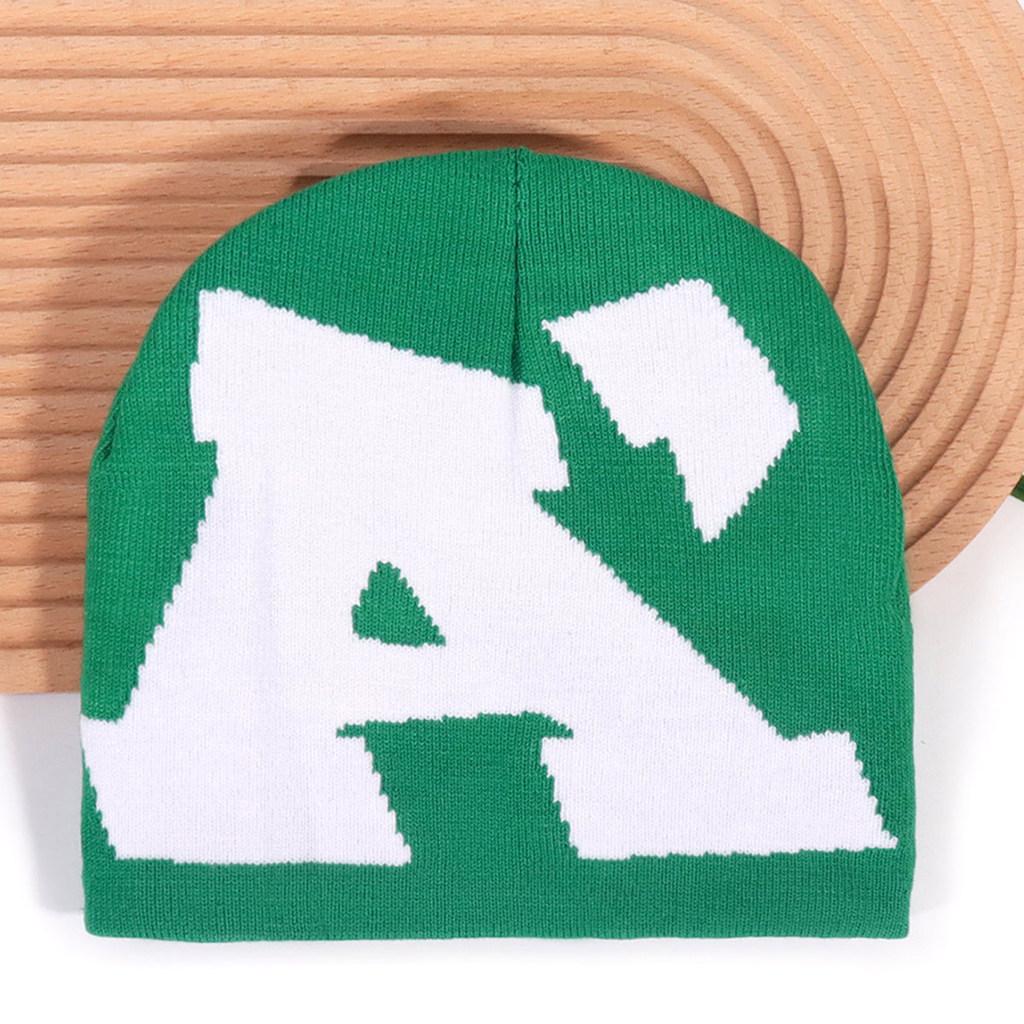 Acrylic Letter Beanie Hat For Women And Men Winter Warmth Street Style