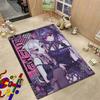 Twin Catgirls Black Lingerie Printed Rug Thick Nonslip Carpet For Gaming Room Study Living Room Home Party Decor Christmas Gift