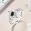 New European and American Gild Witches Knot Rings for Women Exquisite Obsidian Irish Celtic Knot Rings Witchcraft Jewelry Gift