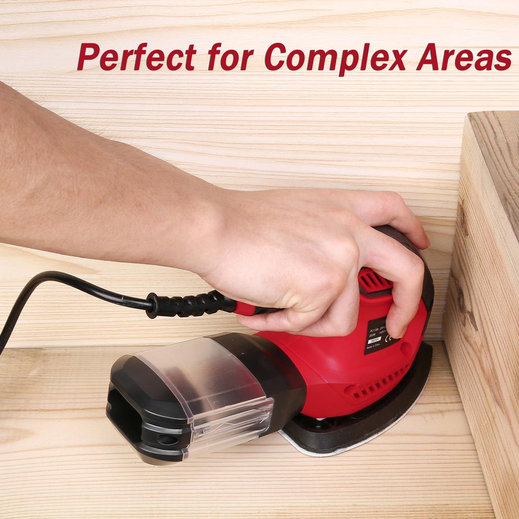 VISTRECK Detailschleifer 1,6 A 200 W 14000 OPM Kompaktschleifer Effizientes Staubsammelsystem mit