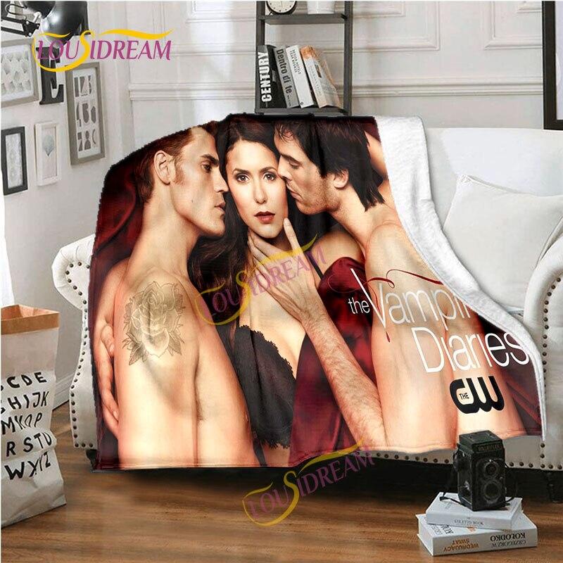 The Vampire Diaries-Decke, 3D-Druck, Flanelldecke, Bürodecke für Mittagspause, Sofabettdecke, Steppdecke, Picknickdecke