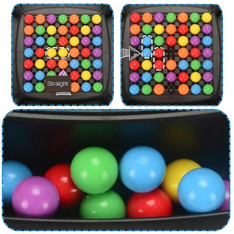 2-4 Players 20cm Rainbow Ball Elimination Concentration Bead Training Board Game Magic Chess Family Party Toys For Children