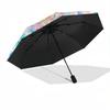 1pc Mandala Art Automatic Folding Umbrella, 8-Rib Iron Frame, Casual Outdoor Accessory for Birthday Festival Gifts Yy251128118