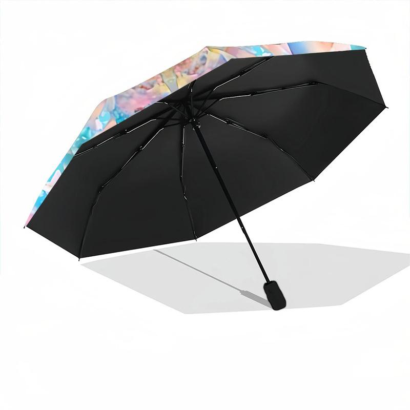 1pc Mandala Art Automatic Folding Umbrella, 8-Rib Iron Frame, Casual Outdoor Accessory for Birthday Festival Gifts Yy251128118