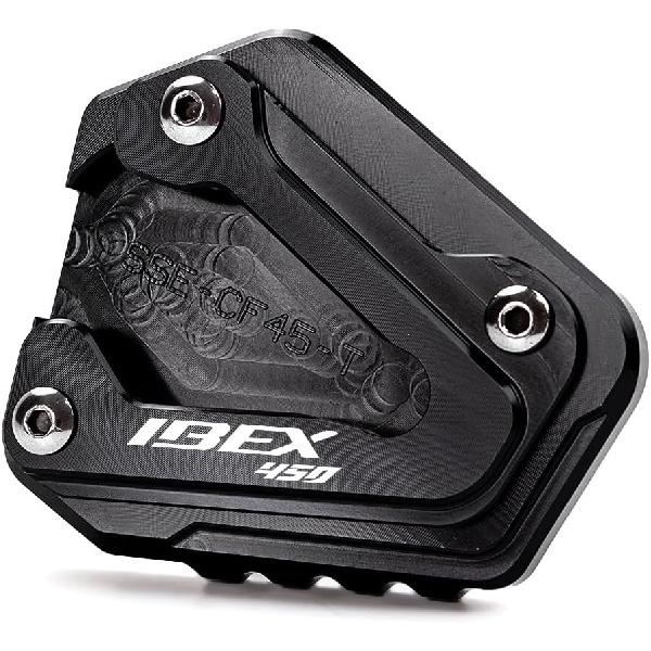 

Fits for CFMOTO Ibex 450 Ibex450 2025 2026 Motorcycle Accessories Aluminum Kickstand Side Stand Enlarger Pad for Soft Ground, Grass, Hot Pavement чёрный