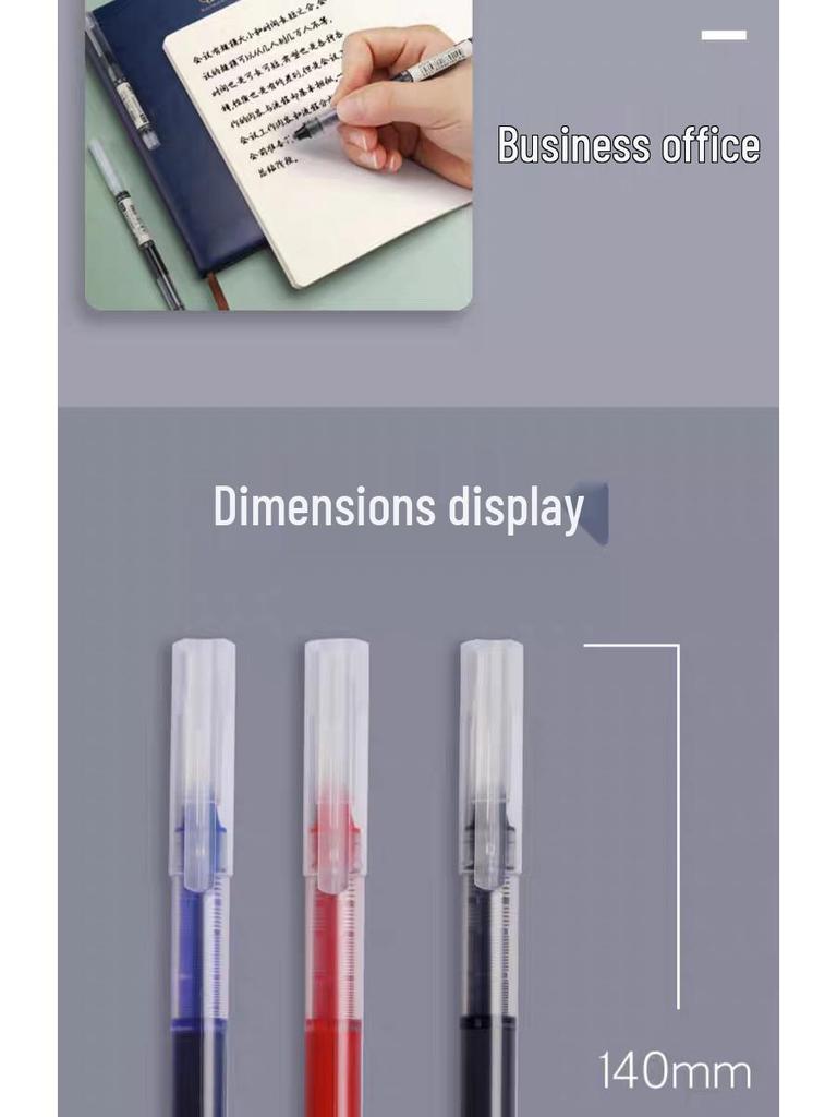 Snabbtorkande Svart Gel-Rullpenna 0,5 mm för Prov & Kontorsbruk