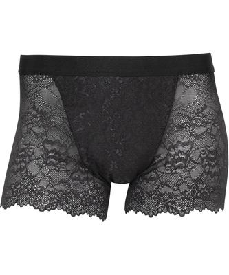 Boxer Shorts Unisex Breathable Scalar Finish The Skin Side of the Gusset Is Made of Cotton WT8822 BL [Wacoal Men] [Lace Boxer] (Hem) Women's Men's