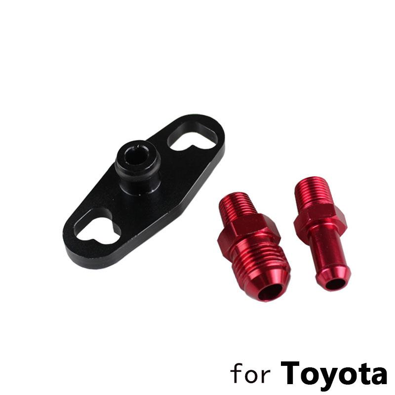 MUGE-1Pcs Car Aluminum Alloy Turbo Fuel Rail Delivery Regulator Adapter with Fittings for Honda /Mitsubishi /Toyota RS-FRG012