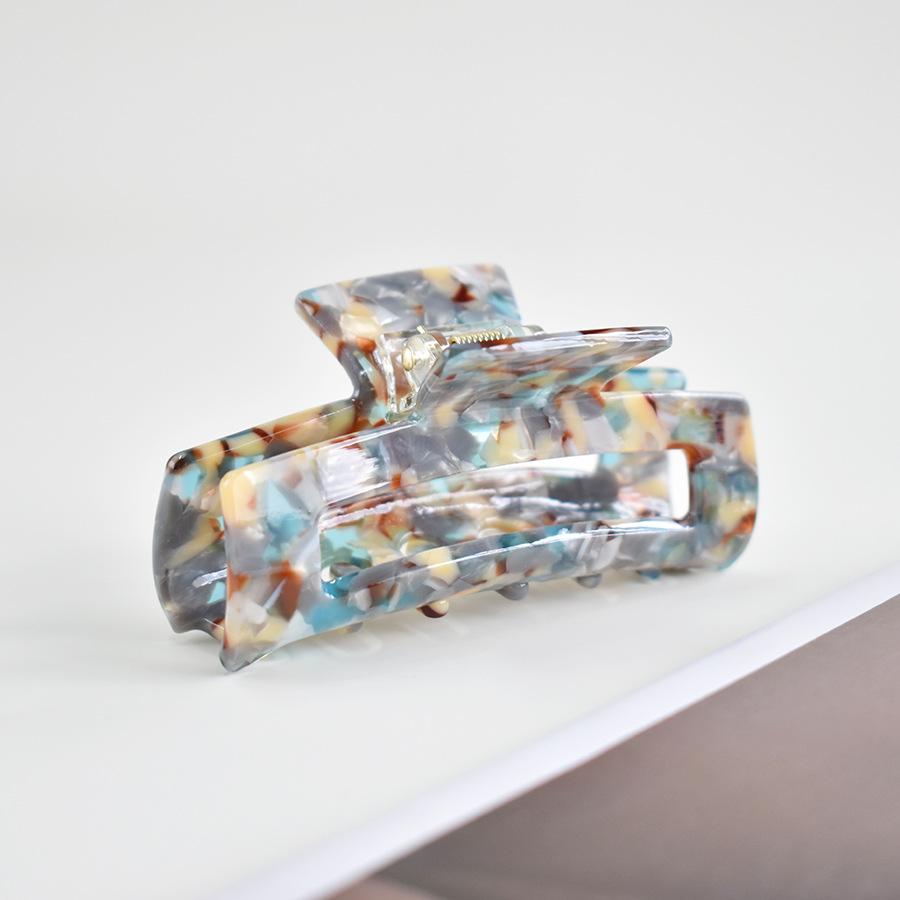 Fashion Hair Clips for Women Elegance Colorful Rectangle Hollow Out Acetate 8cm Claw Clip Girls Hair Claw Hair Accessories New