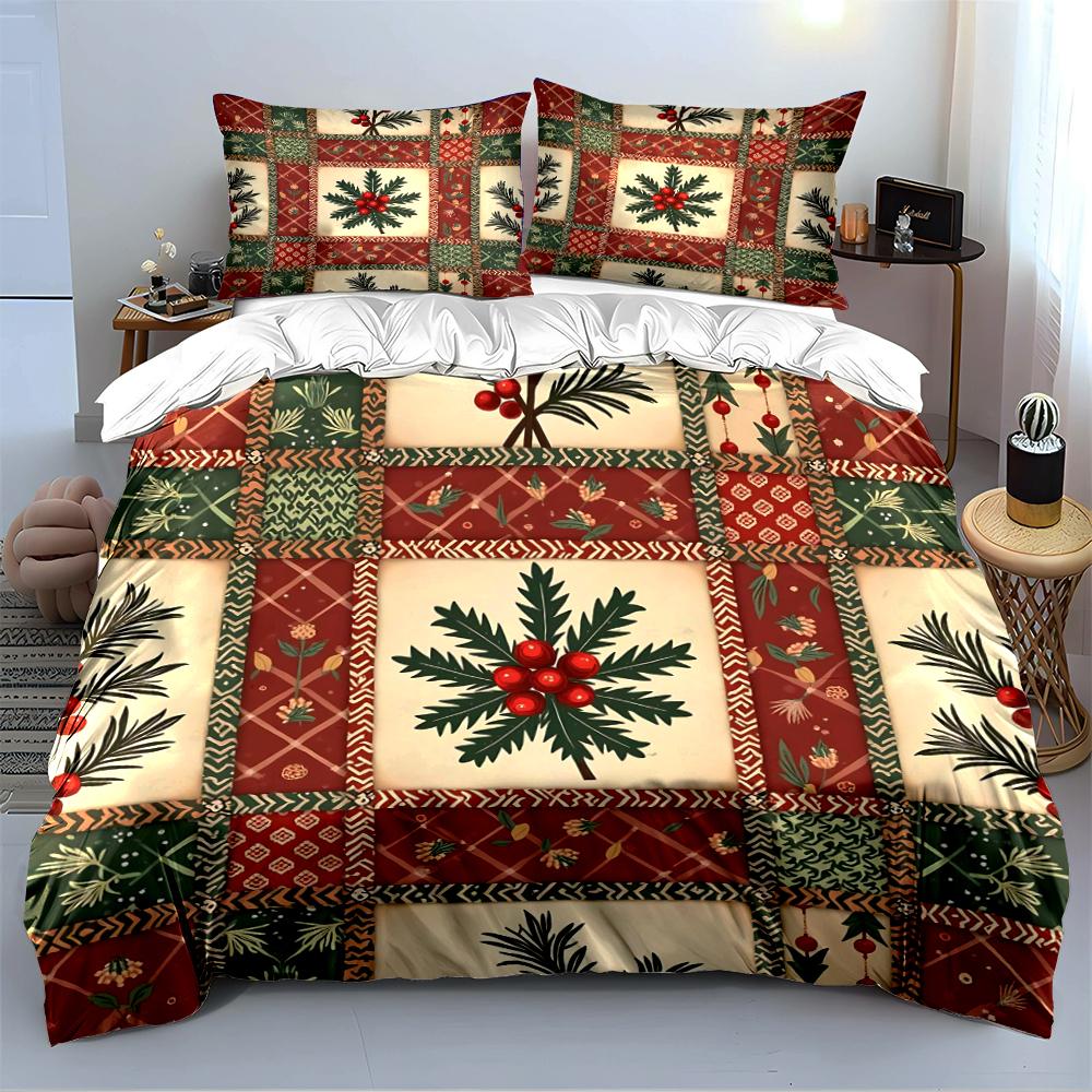 Christmas Gifts and Ornaments Design Bedding set (1 duvet cover, 2 pillowcases, duvet not included)