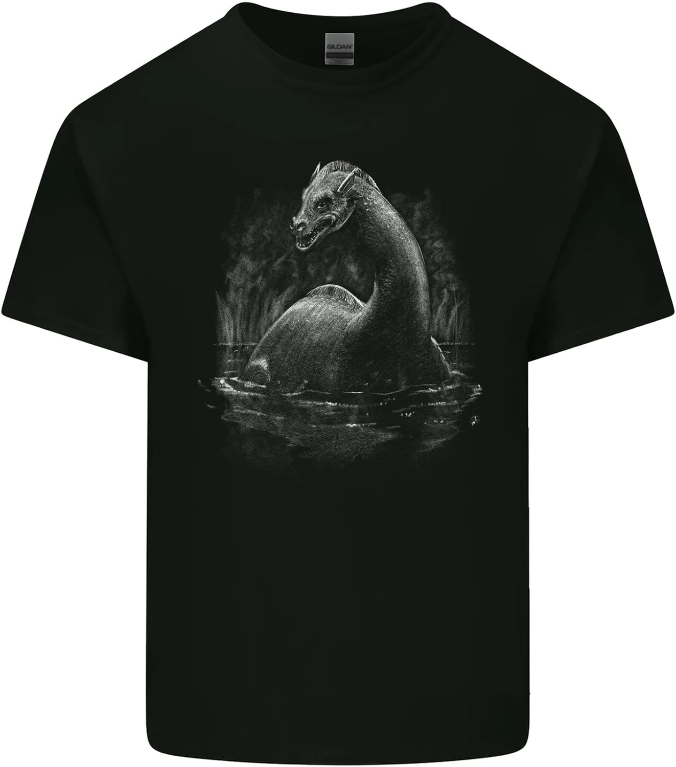 The Lockness Monster Mens Cotton Men T Shirt Tee Top 4XL чёрный