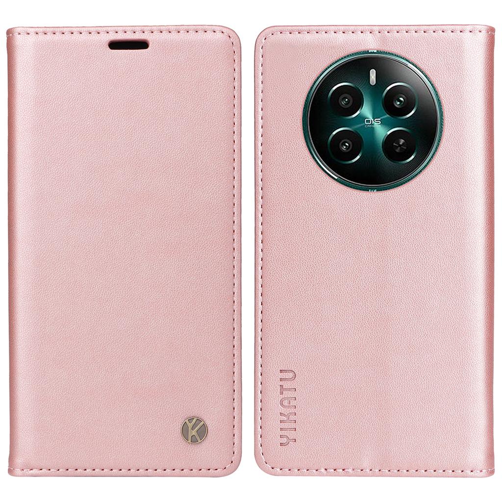 YIKATU YK-001 For Realme Narzo 70 5G/Narzo 70 Pro 5G/P1 5G/12 4G/12+ 5G Case Stand Leather Phone Cover Strong Magnetic Closure