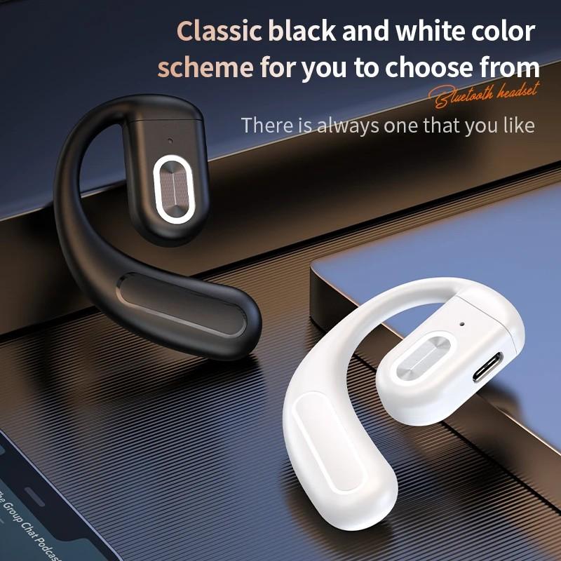 Åpne trådløse øretelefoner Bluetooth 5.4 Sport Business Musikk Ørekrok 180° Rotasjonsjustering Venstre og høyre headset