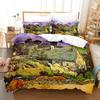 Juego de cama Van Gogh Individual Completo Queen King Size Juego de cama con funda de almohada Aldulto Niño Dormitorio Fundas nórdicas 3D Retro Clásico