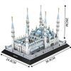 Non-Toxic 1129Pcs Blue Mosque Istanbul Architecture Building Blocks Small Particle Diy Bricks Gifts For Children Construction Bricks Toy