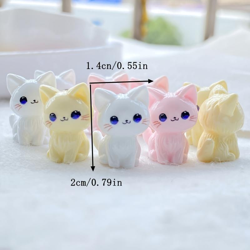 3D Kitten Charms Soft Colors Blue Eyes for DIY Crafts Decorations