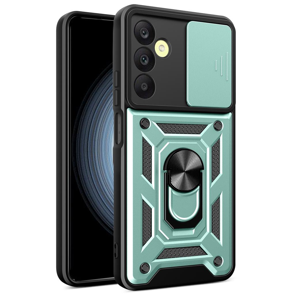 For Samsung Galaxy A25 5G (Global) (161.0 X 76.5 X 8.3mm) Case Anti-scratch PC+TPU Protective Cover with Slide Lens Lid