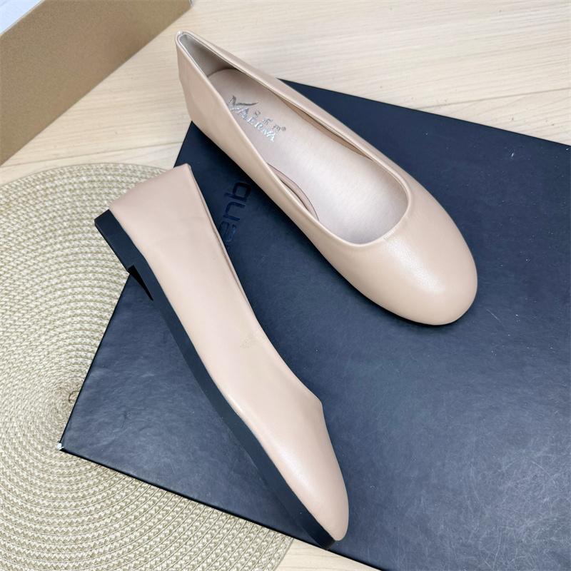 Fashion Flat Shoes for Women 2025 Spring and Autumn Casual Anti Slip Round Toe Simple Plus Size Women's Shoes 41-43  Loafers Women