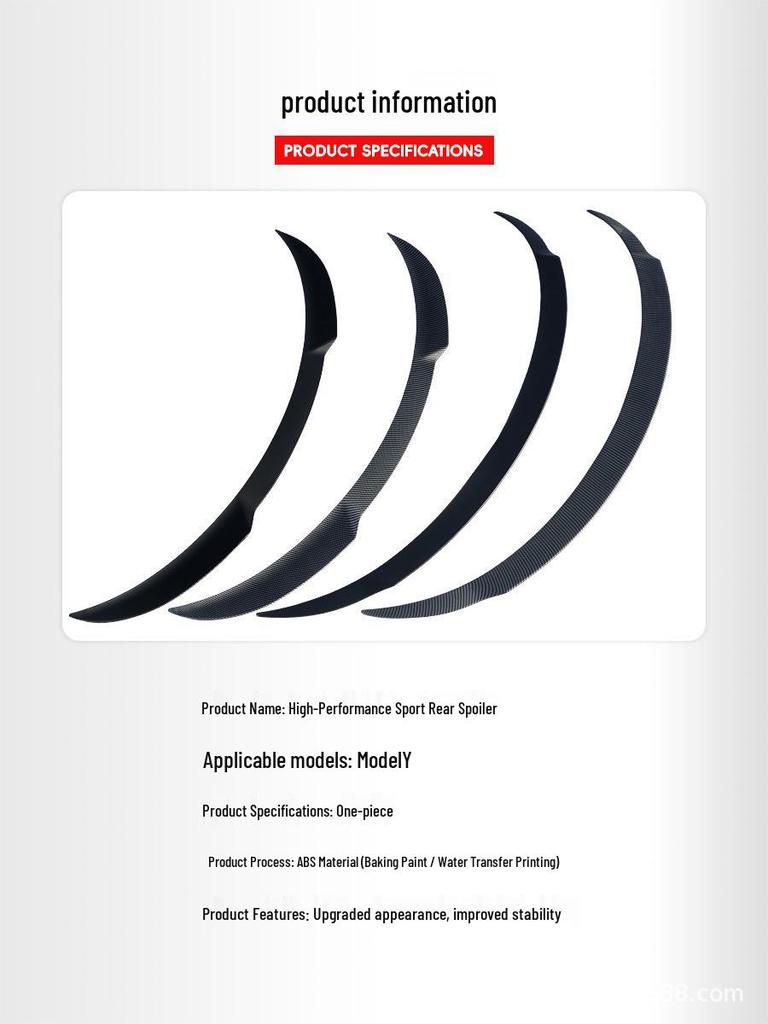 Compatible Rear Spoiler Wing for 2025 Tesla Model Y - Performance Modification