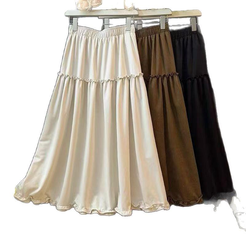 Women's A-Line Pleated High Waist Umbrella Skirt - Chic and Slimming