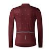 SHIMANO Cycling Jersey Vertex Print Jersey, Spice Red, Size S (European Size), Recommended Height: 167-173cm