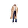 Levis FW22 Solid Color Double-Breasted Mid-Length Trench Coat Women Coats Khaki A3244-0001