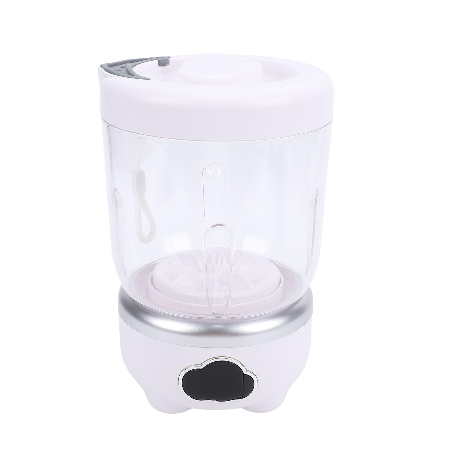 Konnwei Unisex White Underwear Washing Machine Color 3 Modes Foldable 1.6L Portable Cordless Underwear Washer