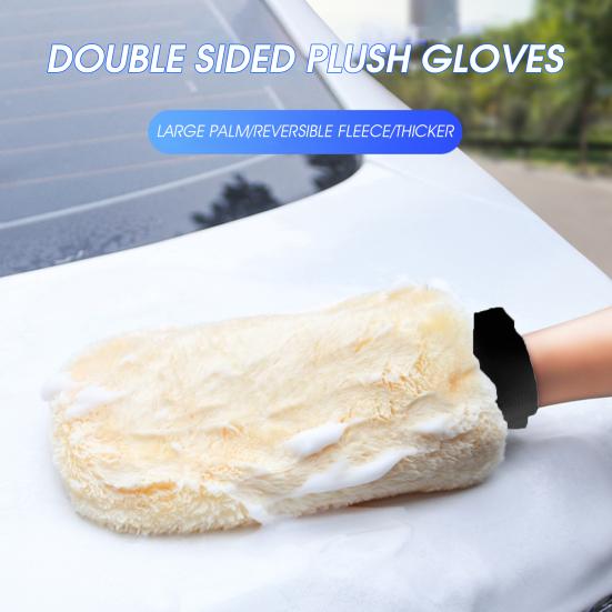 Car Cleaning Glove Ergonomic Design Scratch Free Lint-Free Strong Water Absorption Widely Used Car Wash Mitt
