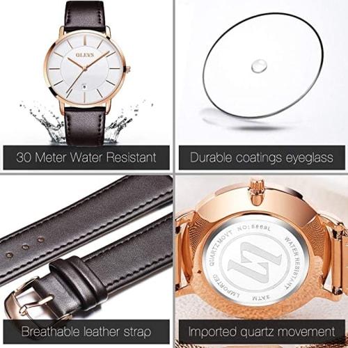 OLEVS Pair Watches, Popular Couple Watches for Men and Women, Pair Watch Set, Surprise Gift, Wedding Anniversary Gift, Mother's Day Gift, Father's Day