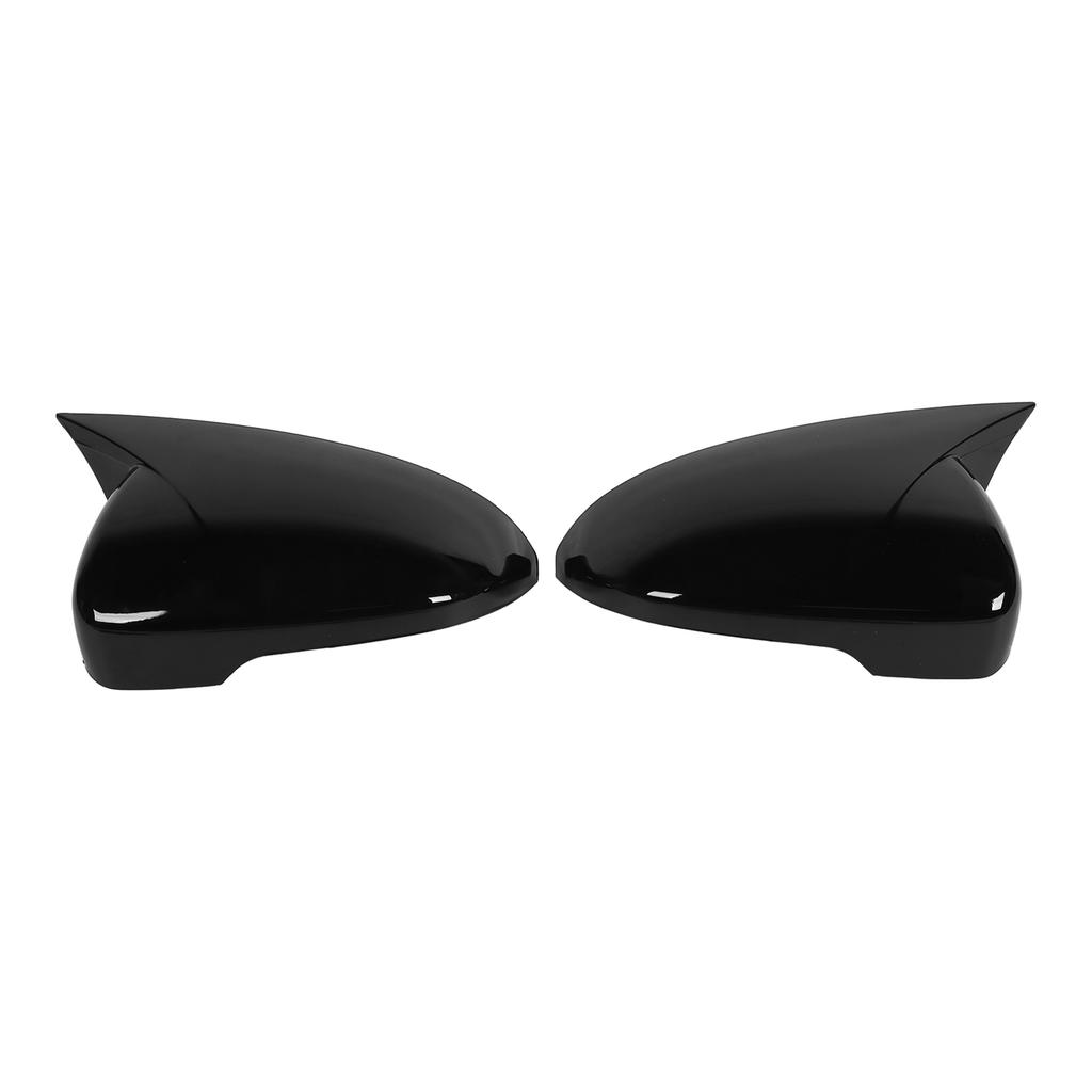 Pair Horn Shape Door Mirror Covers Side Mirror Caps Replacement for Hyundai Tucson 2019‑2020Black