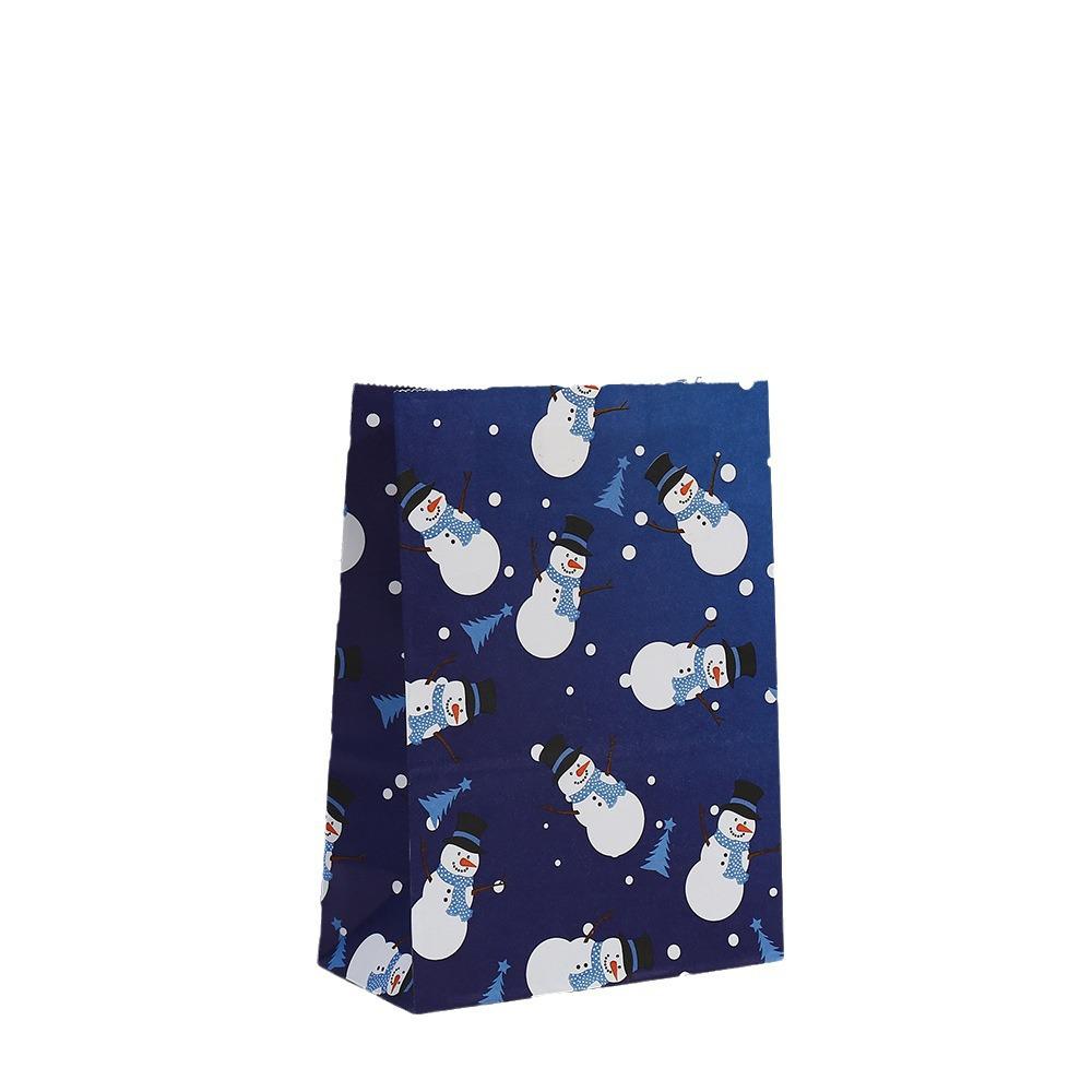 Cartoon Christmas Gift Bags: Holiday Party Kraft Paper Tote for Candy and Gifts