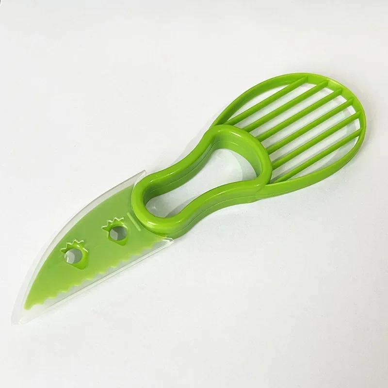 Avocado 3 In 1Slicer Shea Corer Butter Fruit Peeler Cutter Pulp Separator Plastic Knife Kitchen Vegetable Tools Kitchen Gadgets
