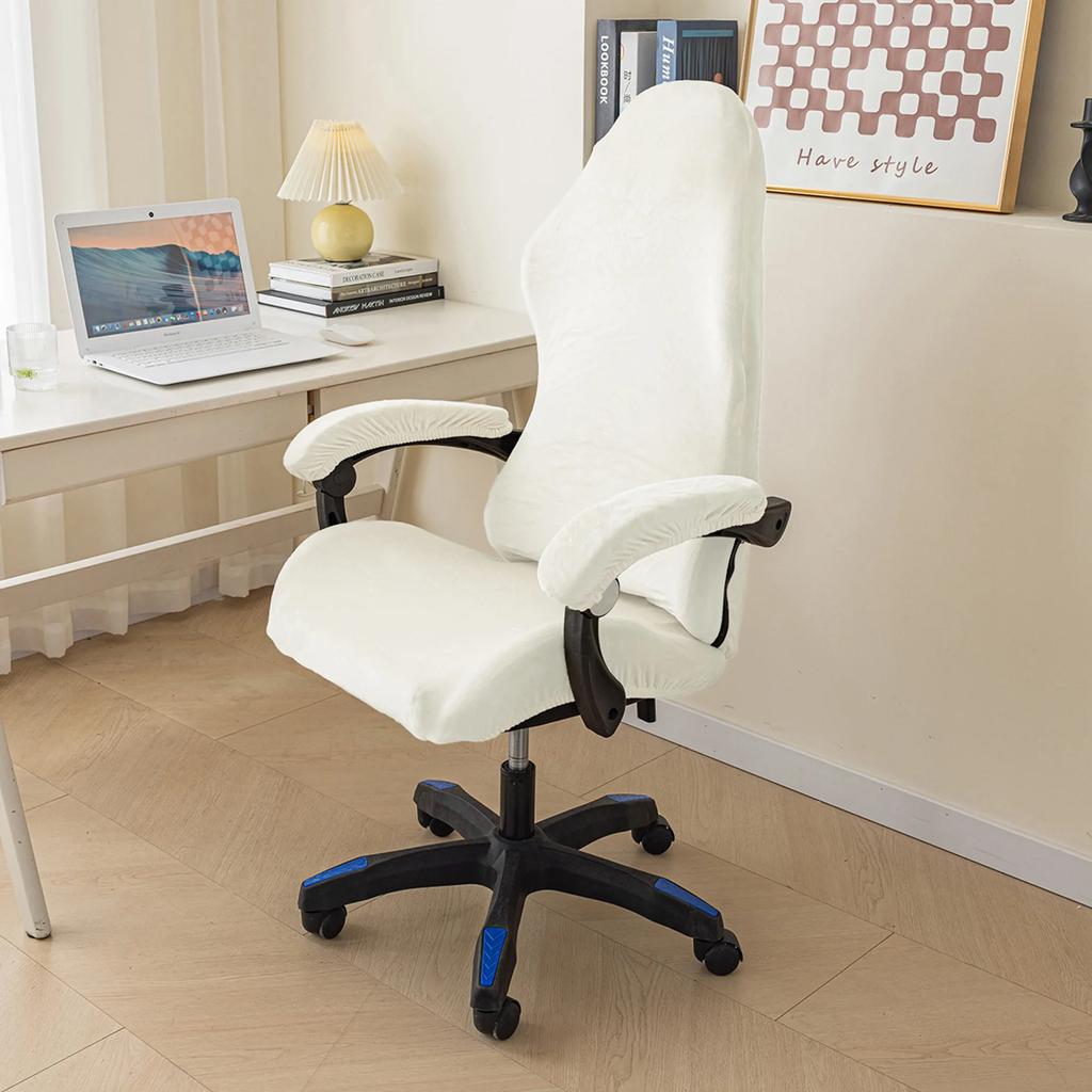 Soft Velvet Game Chair Cover for Office Internet Cafe Home Decor Computer Armrest Gaming Seat with Armrest Slipcovers 1Set/4Pcs