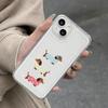 Cartoon Sausage Dog Design Transparent Phone Case Suitable for iPhone 17 16 15 14 13 12 11 Pro/Max/Plus Anti Drop and Shockproof