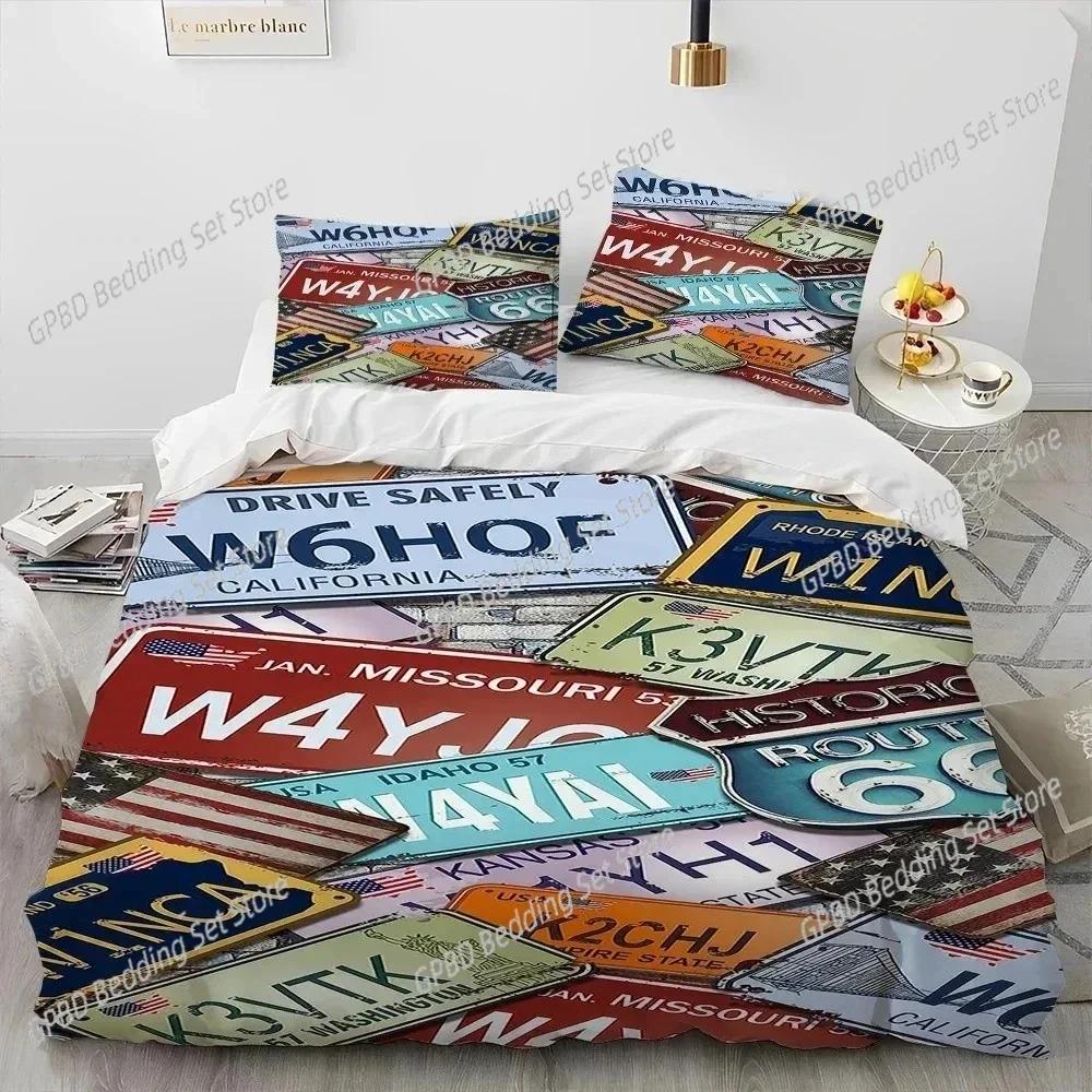 Historic Route 66,Mother Road 3D NEW Duvet Cover Pillowcase Bedding Set Adult Boy Girl Bedroom Decoration Single Double Large