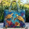 TEMU Womens Fashion Printed Tote Shoulder Bag 600D Oxford Cloth