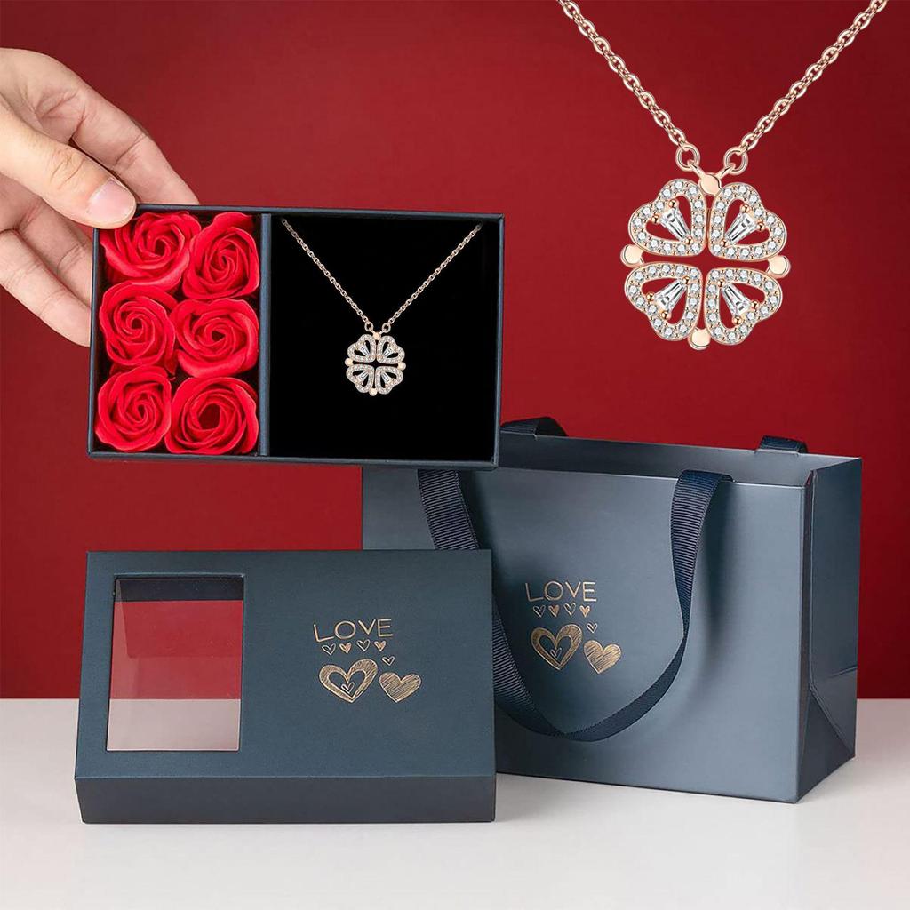 S925 Sterlingsilber Kleeblatt-Halskette - Vielseitige Mode-Schlüsselbein-Kette für Damen