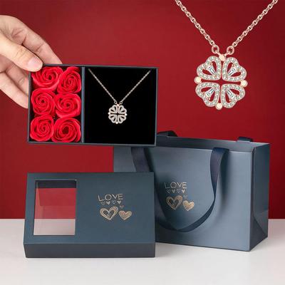 S925 Sterling Silver Four-Leaf Clover Necklace - Women's Versatile Fashion Clavicle Chain