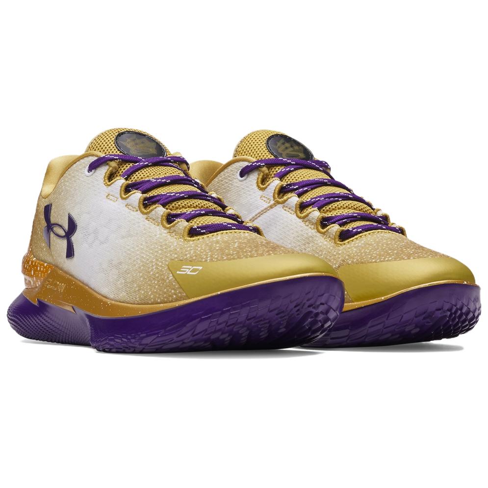 Under Armour Curry 1 Low Flotro Reign Rose PE Basketball Shoes Men sneaker Gold Purple 3028862-700-1