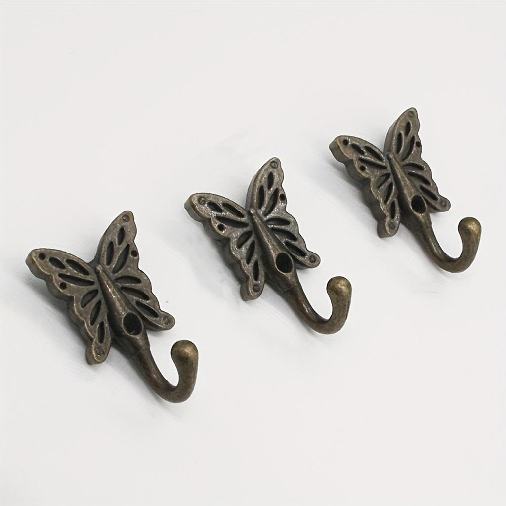 Schmetterlingsform Wandhaken Vintage Europäische Legierung Einzelloch Kleiderhaken für Eingangsbereich