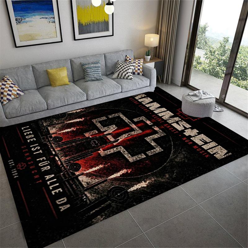 Rammstein Carpet Rug for Living Room Bedroom Home Sofa Decoration,Kids play Non-slip Floor Mat