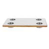 RV Table Top 23.62x15.75in Rectangular Marine Boat Desktop Panel with 4 Cup Holders for Trailer Motorhome Yacht Deck