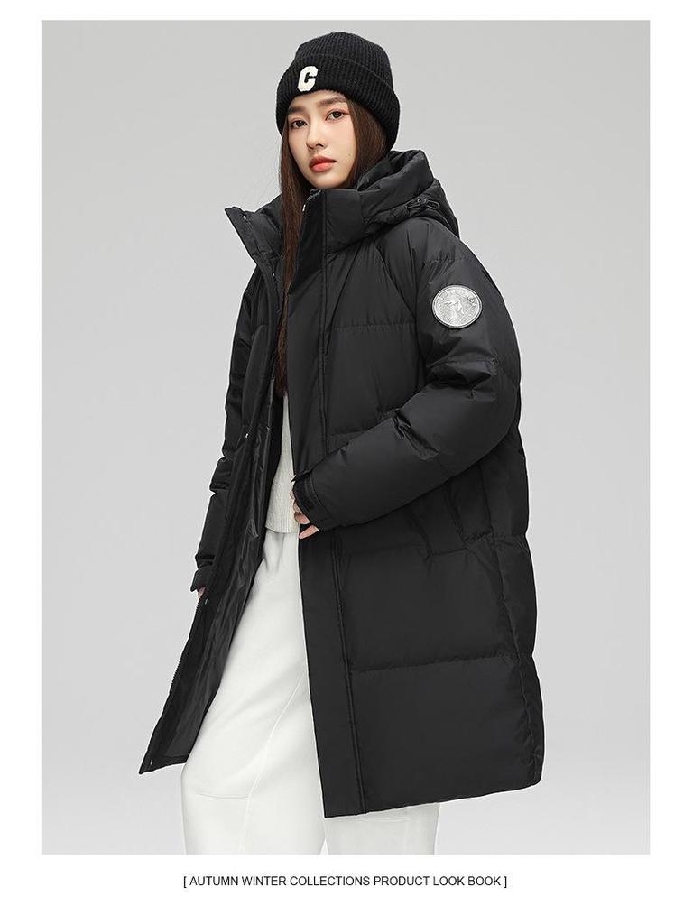 Men's Winter 2025 Mid-Length Down Jacket - Thick, Warm, Windproof Fashion Outerwear for Couples