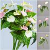2 Forks Artificial Anthurium Multicolor Simulation Plant NEW Artificial Flower  Home Decoration