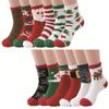 Floor Slippers Socks Women's Elk Old Man Plush Sleeping Socks Fluffy Home Coral Fleece Socks Christmas Socks