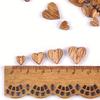 100pcs Assorted Sizes Wooden Heart Shapes, Rustic DIY Scrapbooking Crafts, Wedding Party Decor Wooden Art Supplies Scrapbooking Crafts