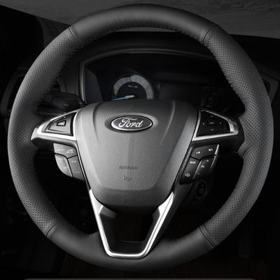 Customize DIY Microfiber Leather Car Steering Wheel Cover Hand-stitched For For Ford Mondeo Fusion 2013- EDGE 2015-