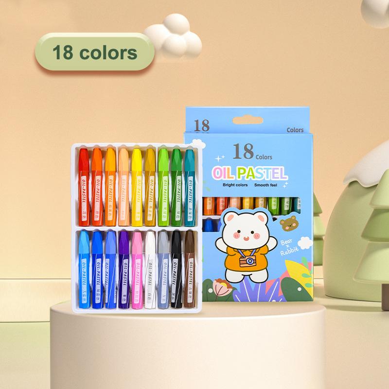 1Set Children Crayons Oil Pastel Dust Free Non-Toxic Crayons Toddler Washable Crayons Painting Drawing Sketching Oil Pastel