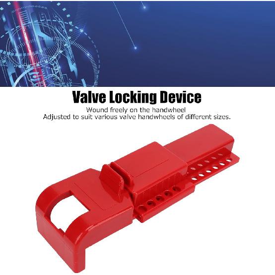 

Блокировка шарового крана Регулируемая Высокопрочная Безопасная блокировка клапана для ручек клапанов от 8 мм до 45 мм для химической промышленности